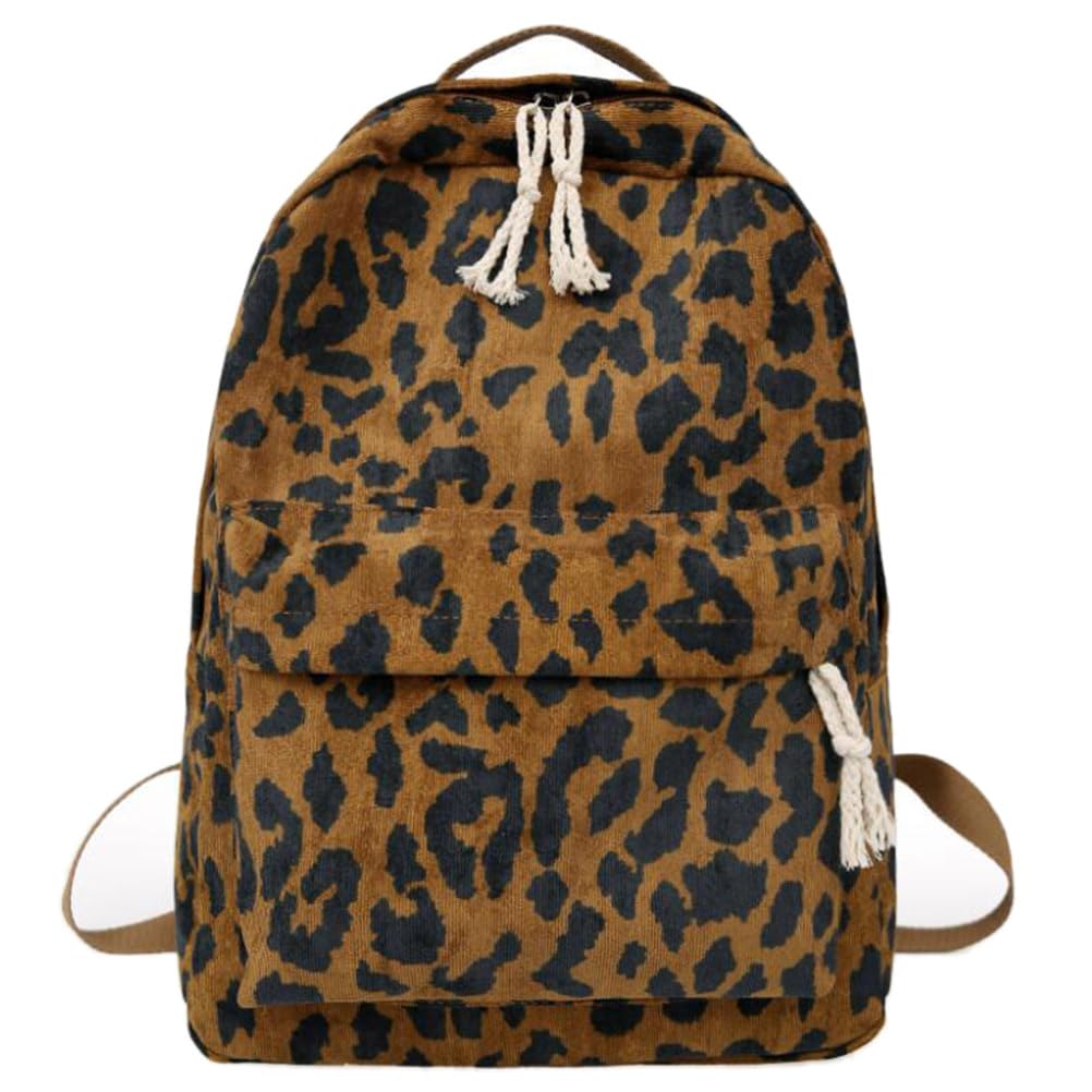 VALICLUD 1 Pc Mochila Versión Leopardo Mochilas Escolares Mochila De Mano Bolso De Escuela Del Estudiante Bolsa De Leopardo Mochila De Leopardo Algodón Bolsas Moda Viajar