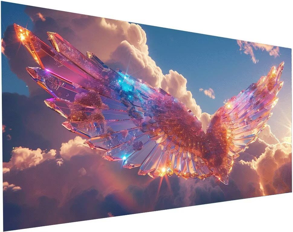Kit Complet Peinture Diamant XXL Idée Cadeau Adulte | Broderie Diamant Nuage 50x100 cm DIY S-270