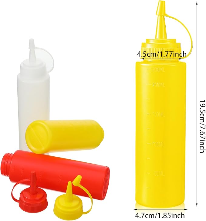 3 Botellas Plástico para Salsas 230ml con Tapa Antiderrame miniatura 3
