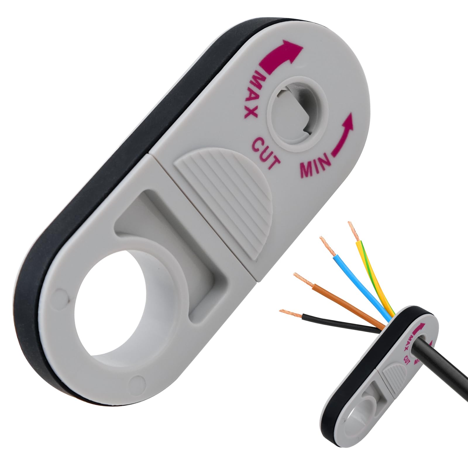 Wire Strippers Electrical, Universal Ring Cable Stripper Tool for Electricians, Wire Cutter for Copper and Insulation Removal, Suitable for Diameter 0.3–1.3 cm