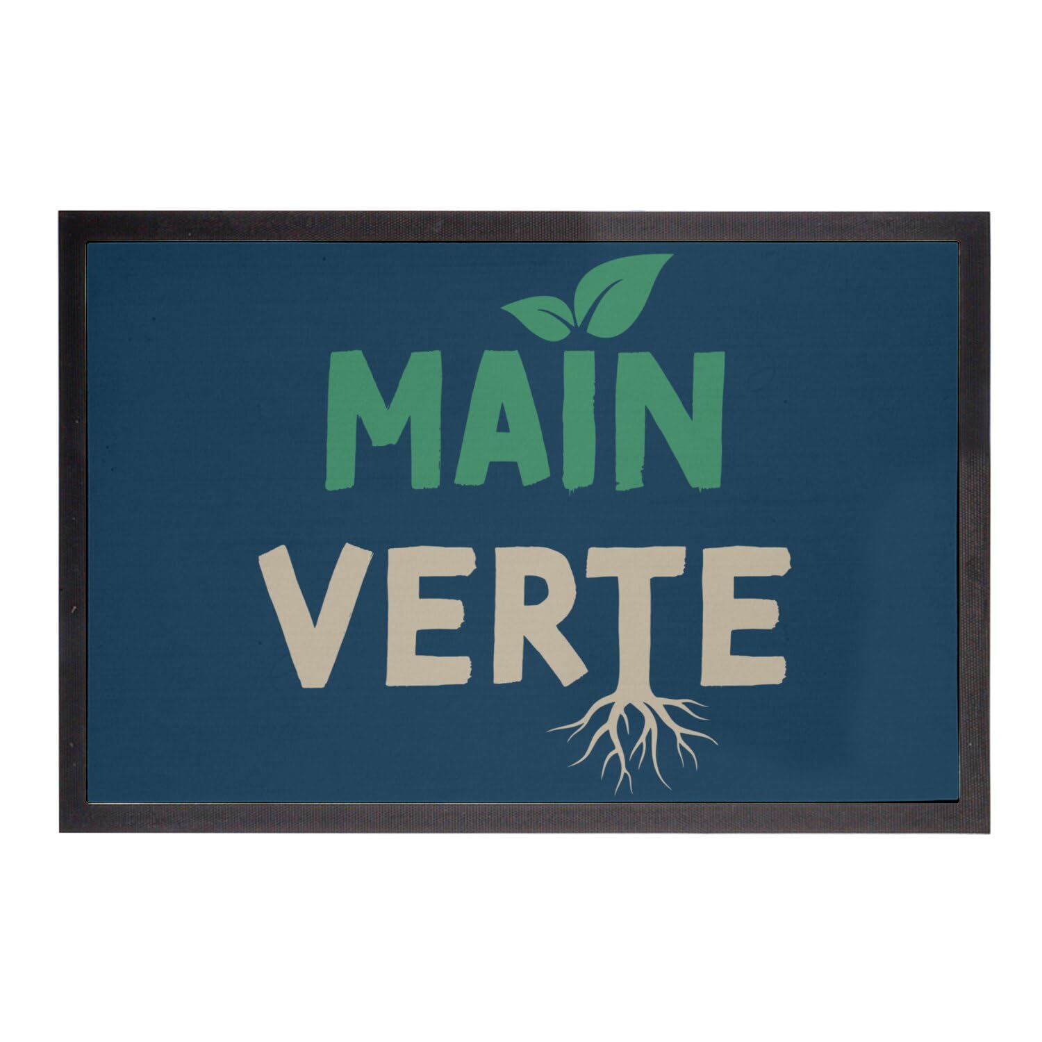Paillasson bleu arbre plantes pot jardinage pour tapis d'entrée extérieur et intérieur