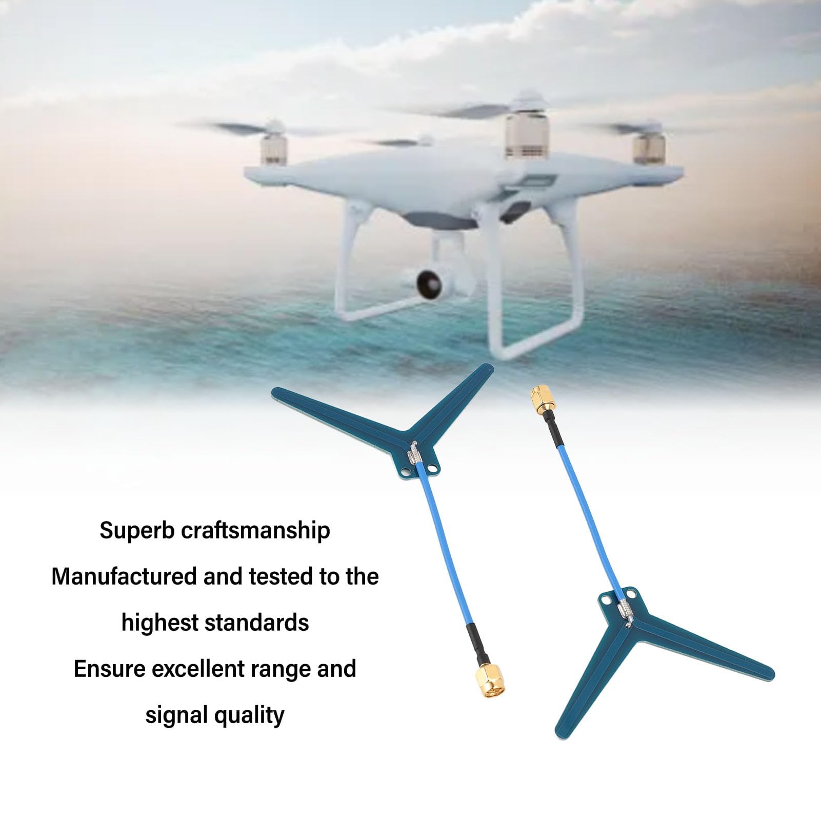 2pcs Y1240 FPV Antennae 1.2GHz 1.3GHz 3dBi Dipole Antennae for RC Drone Goggles, Transmitter Receiver VTX, with High Efficiency, Wide Signal Coverage, PCB Material