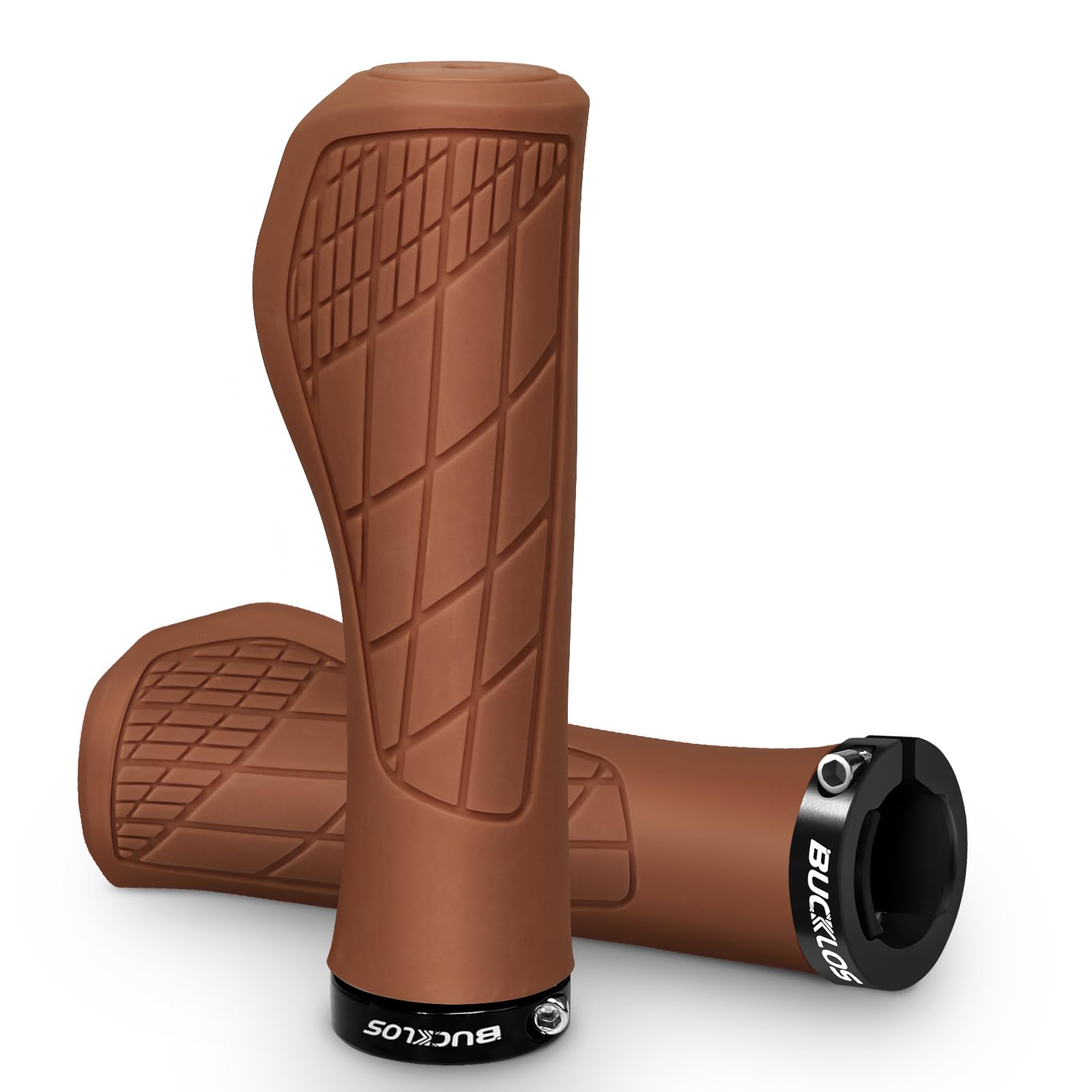 AEYINO Bike Handlebar Grips - Ergonomic Mountain Bike Grips With Single Lock-on, Comfortable Rubber Anti-Slip Handle Grips, Bicycle Handle Bar for 22.2mm MTB, BMX, Scooter Grips, City,Trekking,Cruiser — image 1