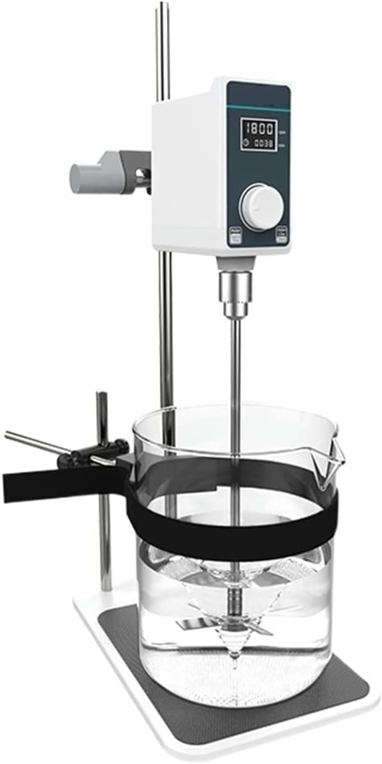 Agitador magnético, agitador eléctrico superior con pantalla digital, altura ajustable, gran capacidad, alta velocidad para uso en laboratorio