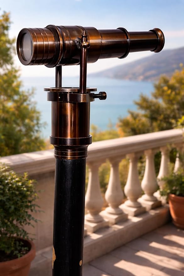 Bastón de Caminar Vintage de Latón con Telescopio miniatura 3