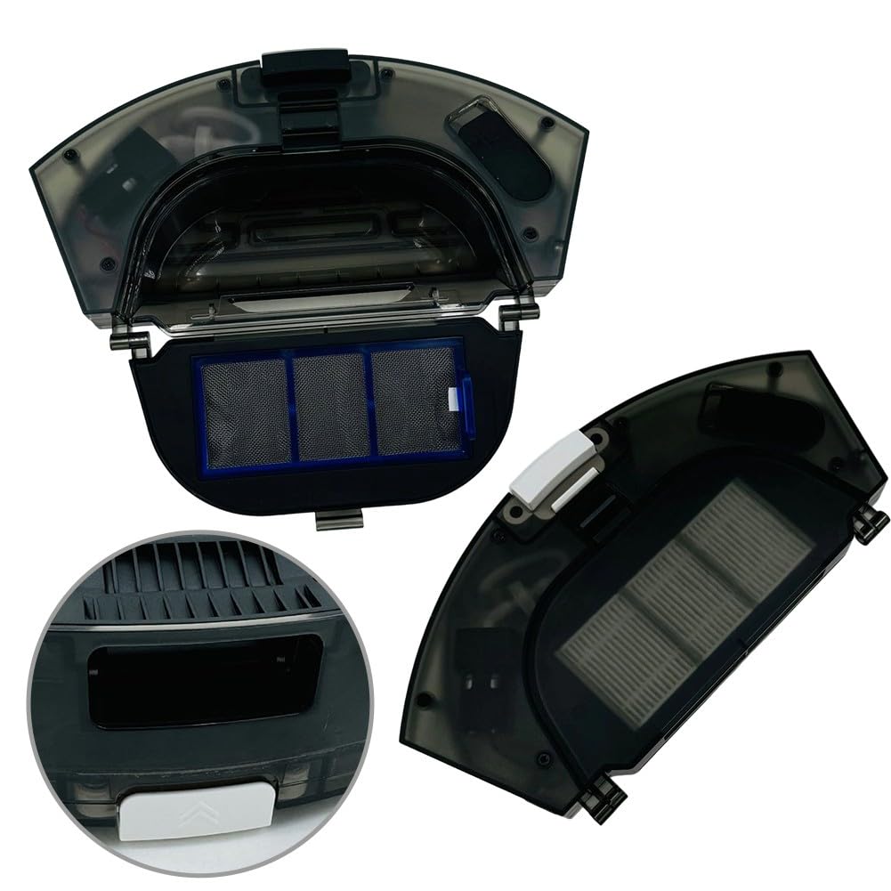 Recambio para depósito de polvo con filtro compatible con accesorios Lydsto G2 y G2D, color negro