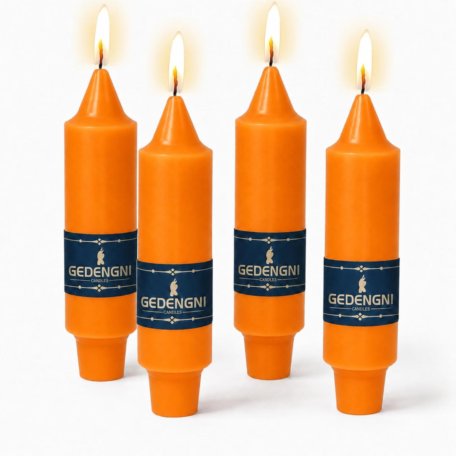 Orange Short Taper Candles 5 Inch, Gedengni 4 Pack Mini Taper Candles, Pumpkin Orange Dripless Candle Sticks for Fall Decor Thanksgiving Table Centerpiece Wedding Dining Room & Home Decoration
