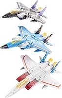 Vista 6 de 5in Deformation Robot Flying Squad Starscream Thundercracker Skywarp Playset Avión F15 Fighter Robot Modelo de Juguete Figura de Acción Versión KO