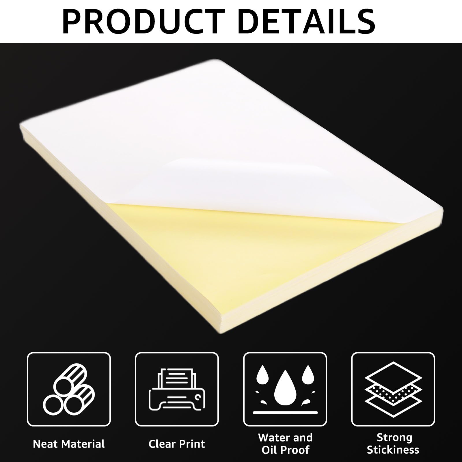 Feuille Autocollante Imprimante A4 Papier Autocollant APACALI - 200 Feuilles A4 (210x297mm) - Pour Imprimante Jet D'encre/laser Imprimante Etiquette