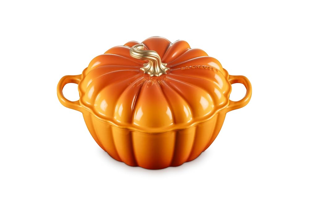 Le Creuset Enameled Cast Iron Signature Pumpkin Cocotte, 4 qt., Persimmon