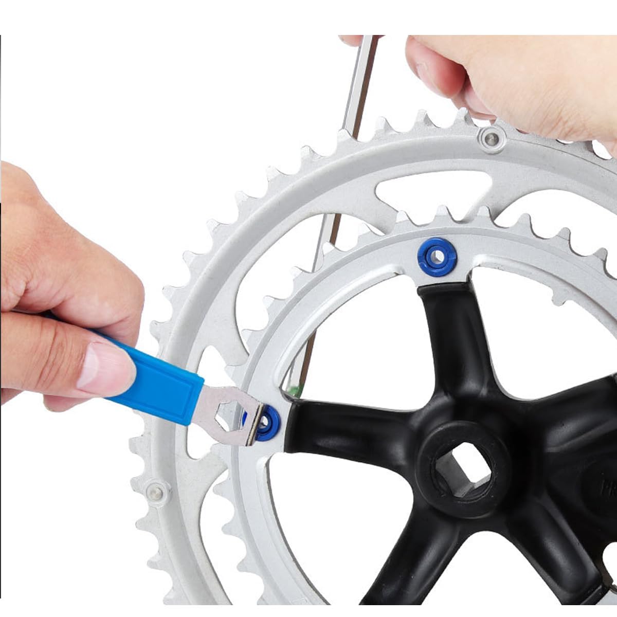 HOUSON Bicycle Chainring Wrench, Chainring Nut Wrench, Mountain Bike Cycling Tool (9/10 mm), Blue - Image 4