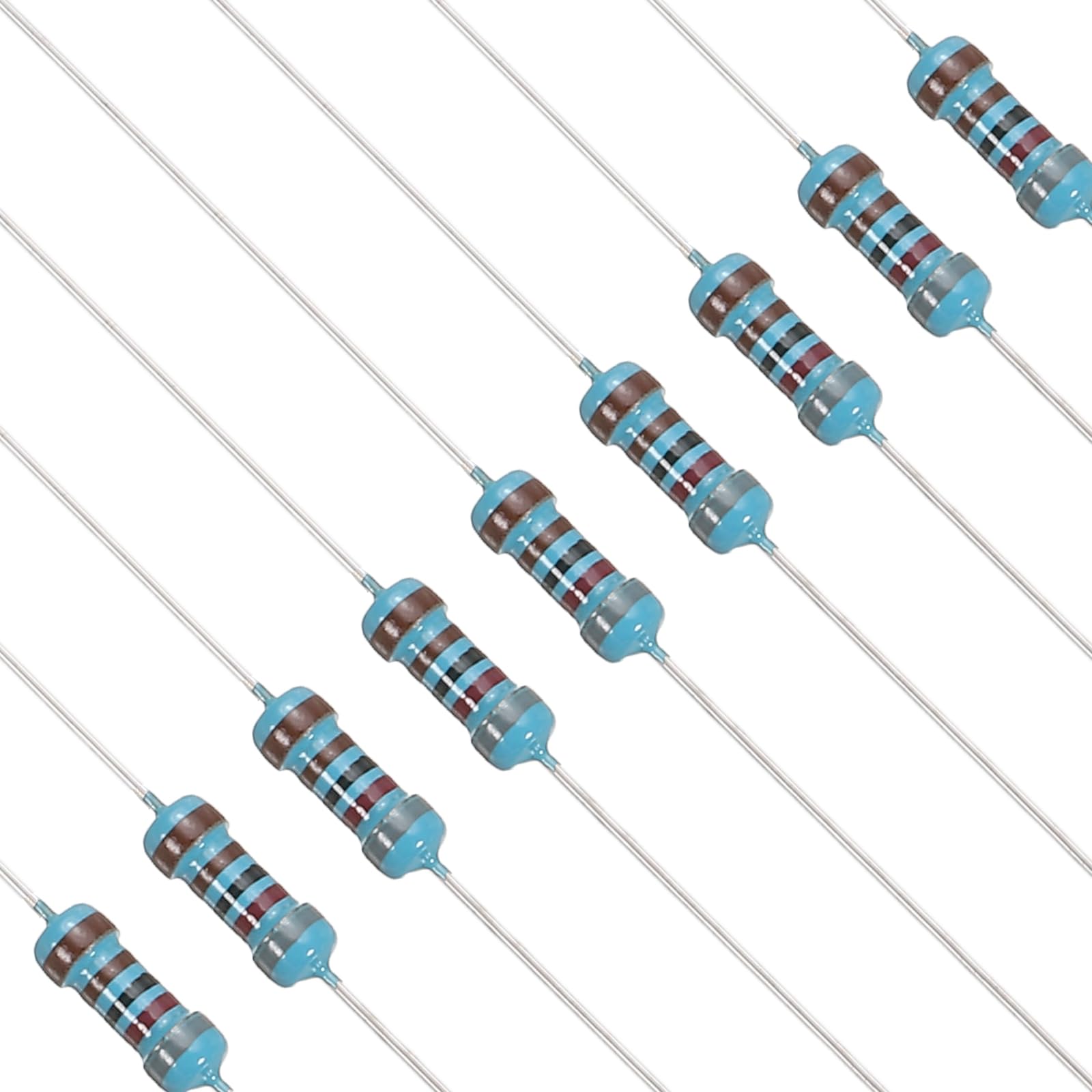 PATIKIL Rezystor 8.2K Ohm, Zestaw 120 Sztuk Stałego Rezystora Z Filmu Metalowego 1/4W (0,25Watt) 1% Tolerancja Wiele wartości Dla Projektów Elektronicznych DIY TV Circuit Board