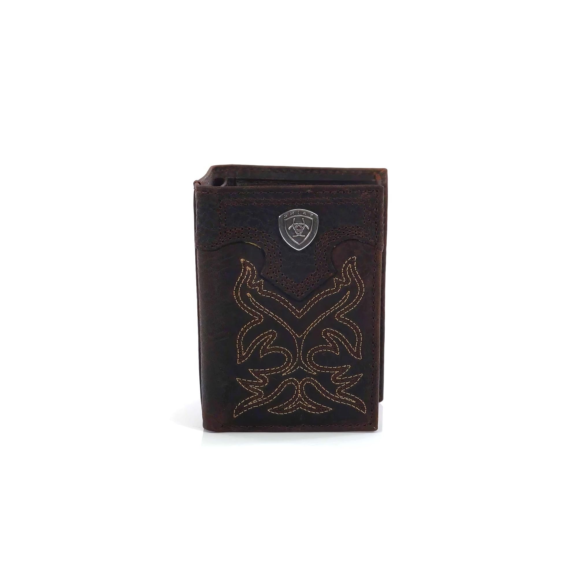 ARIAT Men's Boot Embroidery Tri-Fold Tan