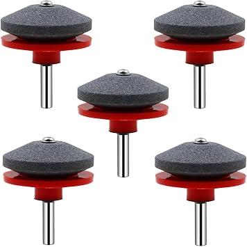 5PCS Lawnmower Dull Blade Sharpener, 2024 New Lawn Mower Blade Sharpener Tool, Universal Blade Sharpeners for Lawn Mowers for Any Power Drill Hand Drill,High Temperature Resistance and Hardness