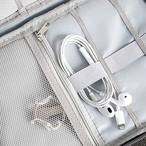 Bolsa Organizadora Estojo Para Cabos E Acessórios Eletrônicos (Roxo)