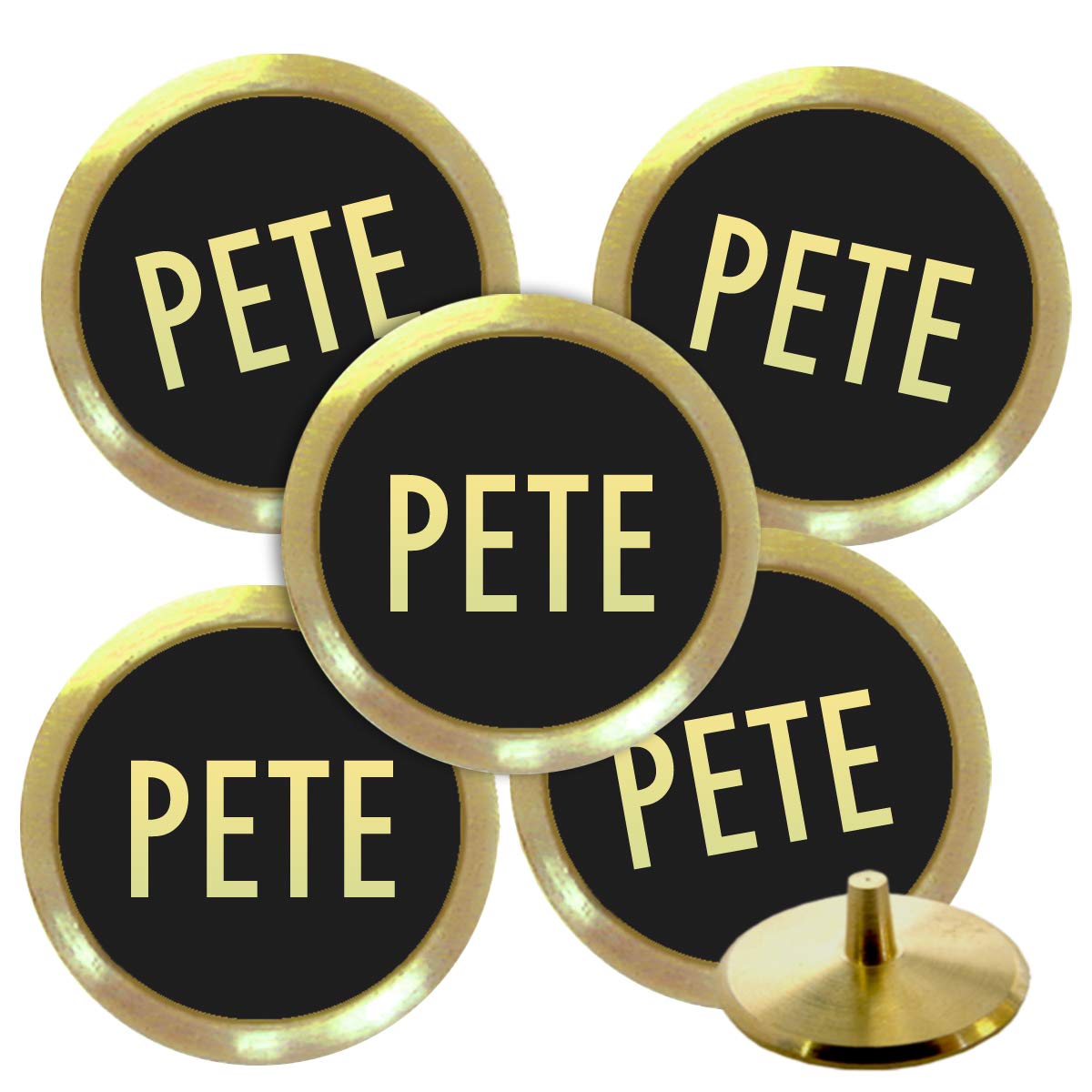 Best Impressions Personalised Solid Brass Golf Ball Markers (PETE) — image 1