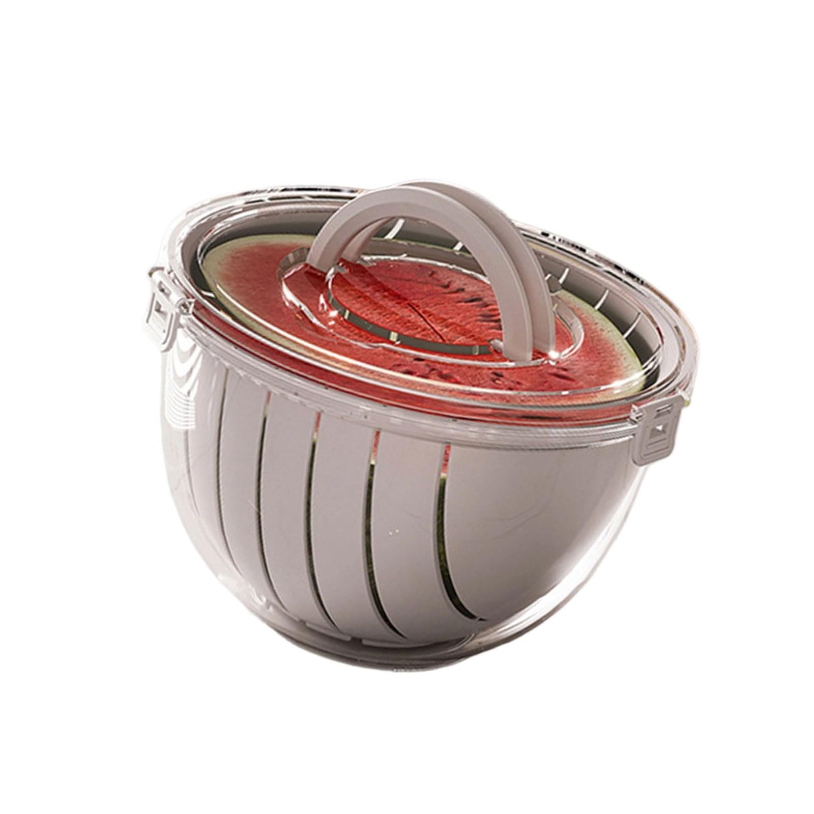 Xinsheinelry Space Saving Watermelon Chopping Basket Multi Functional Strainer Portable Design for Picnics Daily Cooking Fruit Slicer