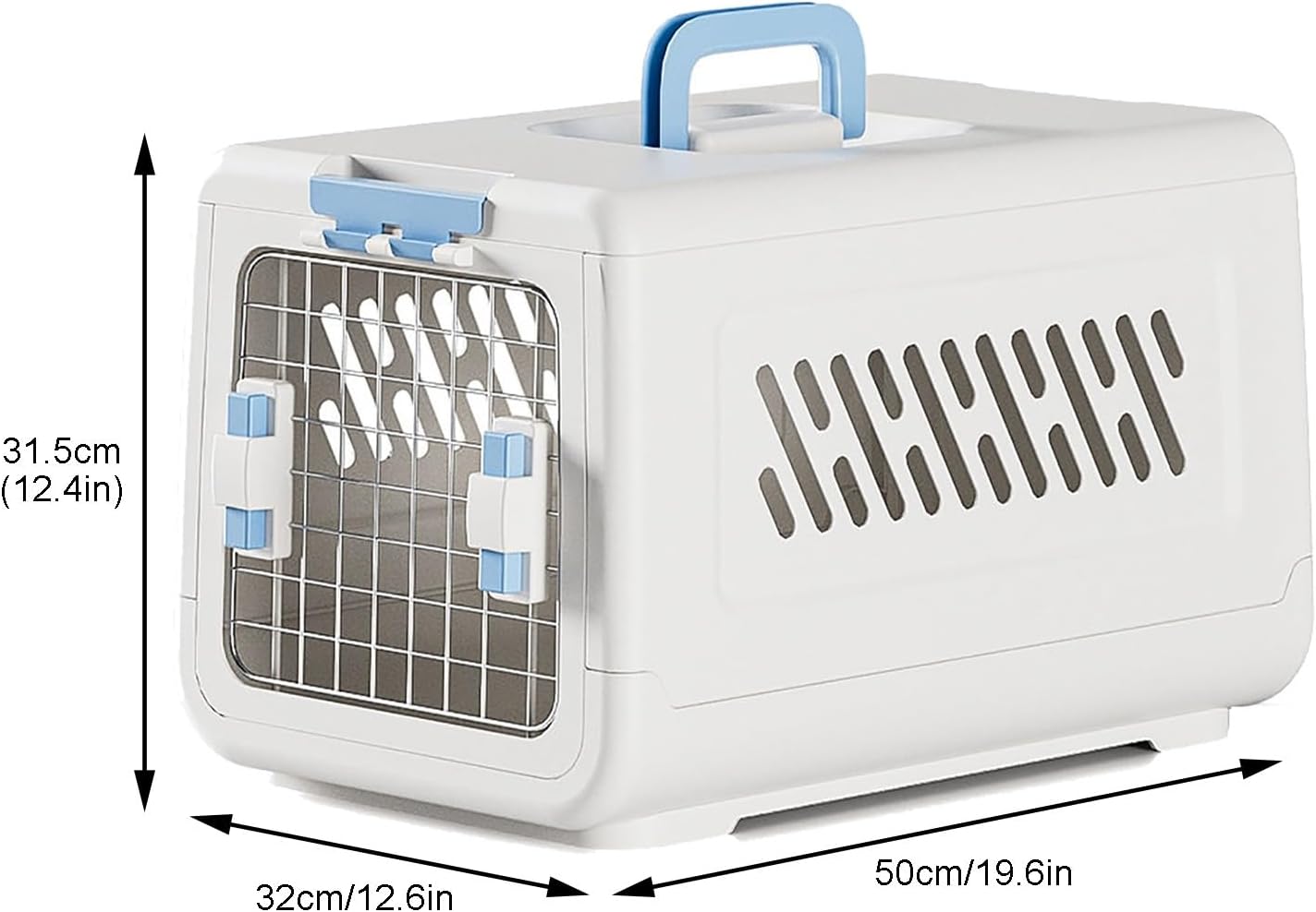 Outdoor Cat Enclosure Portable Cat Enclosure, with Metal Wire Ventilation, Plastic Pet Travel Kennel for Small Animals Puppy Rabbit