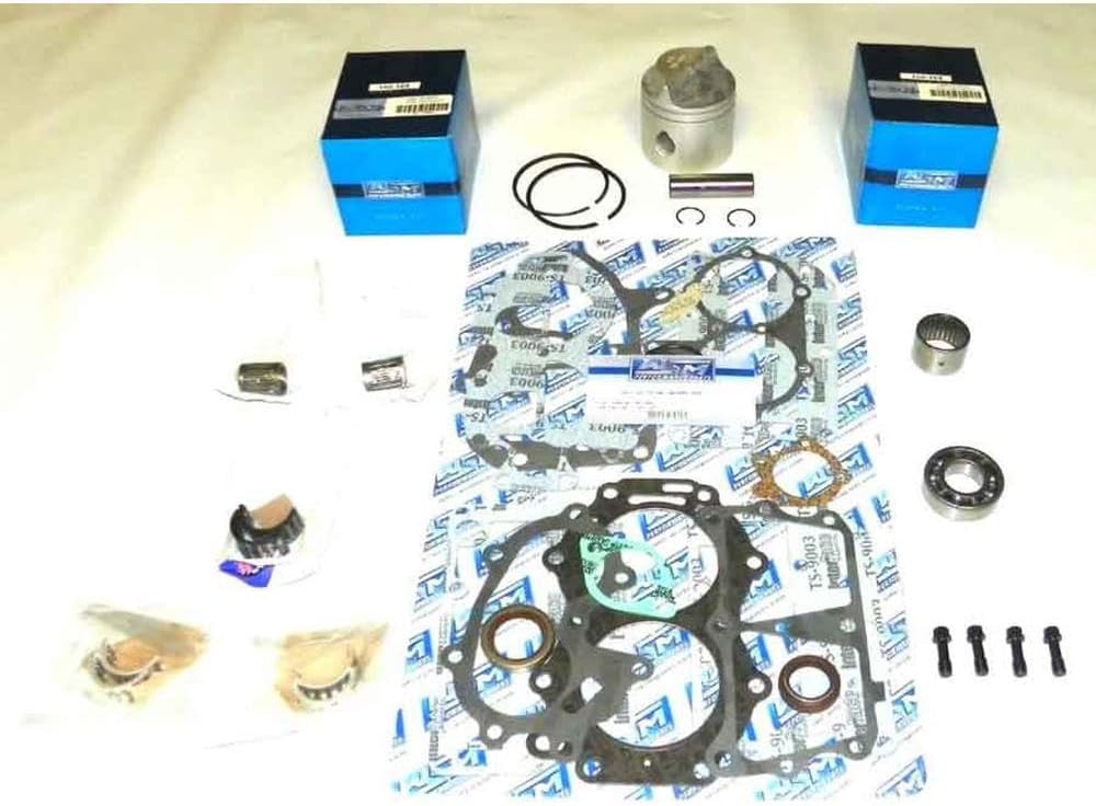 Rareelectrical Powerhead Rebuild Kit Compatible With Johnson Evinrude 18-35Hp 2-Cyl Cross Flow 2-Stroke Outboard 3.010" Bore Pistons Rings Gasket Set Marine Engine 76.20Mm 1981-2005 .010 Over