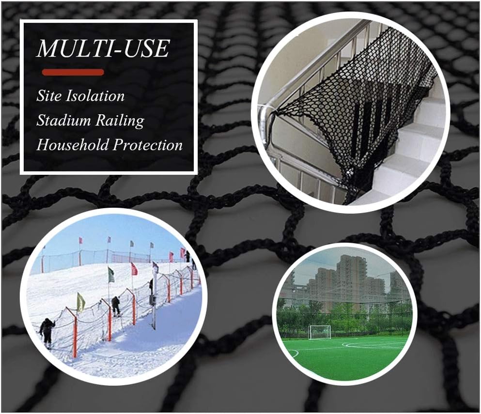 Balcony Fence Net,Baby Stair Net Safety Kids Railing Ball Stop Stopping Netting Nylon Backstop Goal Net Nets Golf Course Barrier Replacement Protection Rope Children Rail Stairs Indoor Outdoor,Black : Sports & Outdoors
