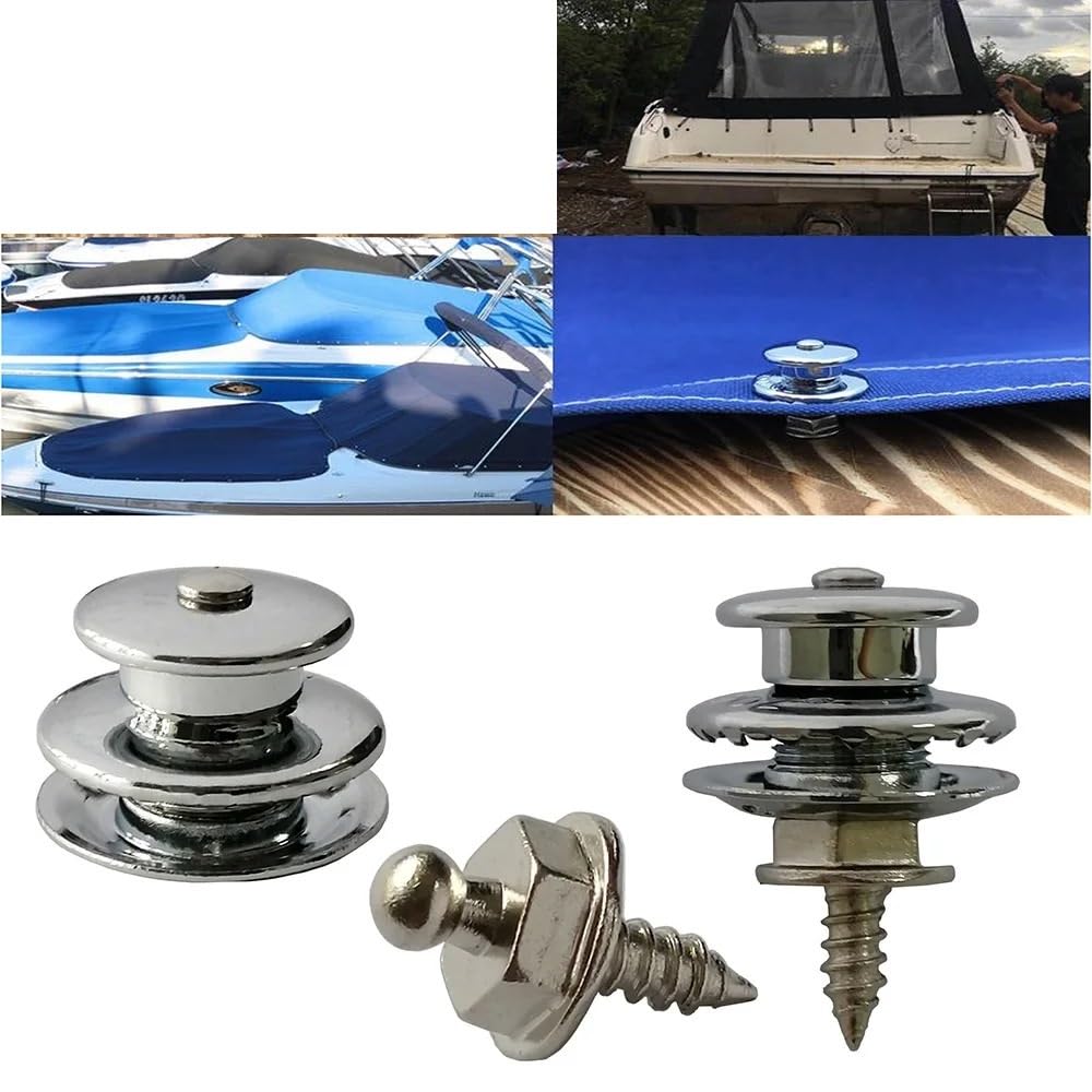 5 Set di Chiusura a Scatto in Tela for Barche a sgancio rapido in Acciaio Inossidabile Parte Superiore/Parte Inferiore for tettoie in Tela for Camper Copertura for Yacht