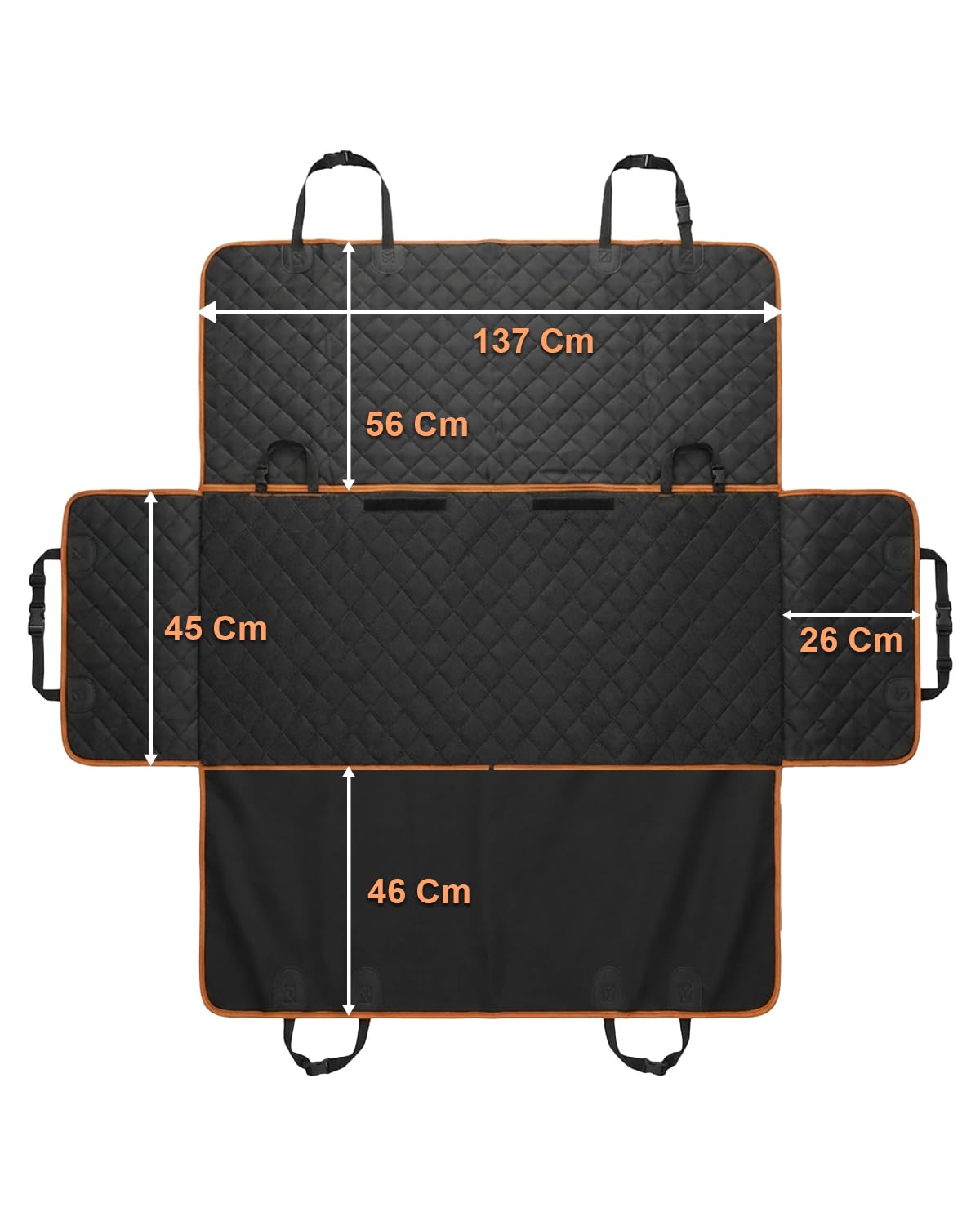 INDCAN IMPORT Upgraded Dog Car Seat Cover for Back Seat 600D Heavy Duty Waterproof & Scratchproof Pet Hammock, Non-Slip Back Seat Protector for Dogs, Universal Fit for Cars, SUVs & Trucks - image 2