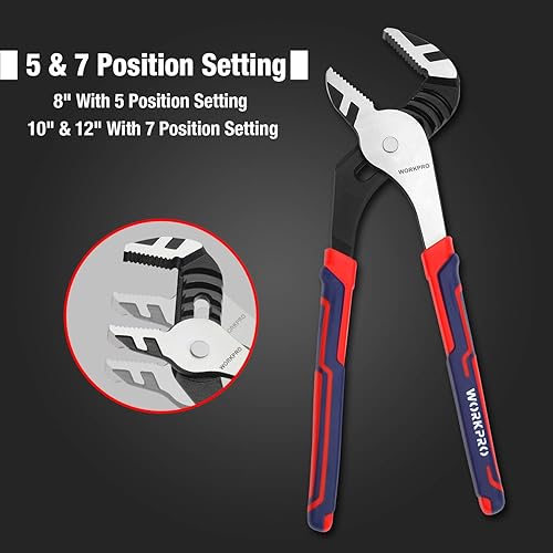 Miniatura 2 de WORKPRO Juego de 7 alicates de construcción CR-V de alta calidad