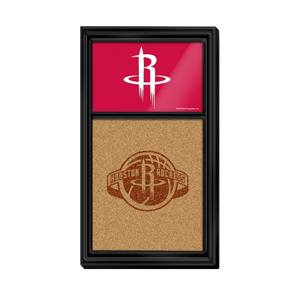 The Fan-Brand NBA Houston Rockets: Dual Logo - Cork Note Board- Sports Decor for Home, Game Room, Fan Cave & Garage - USA Made