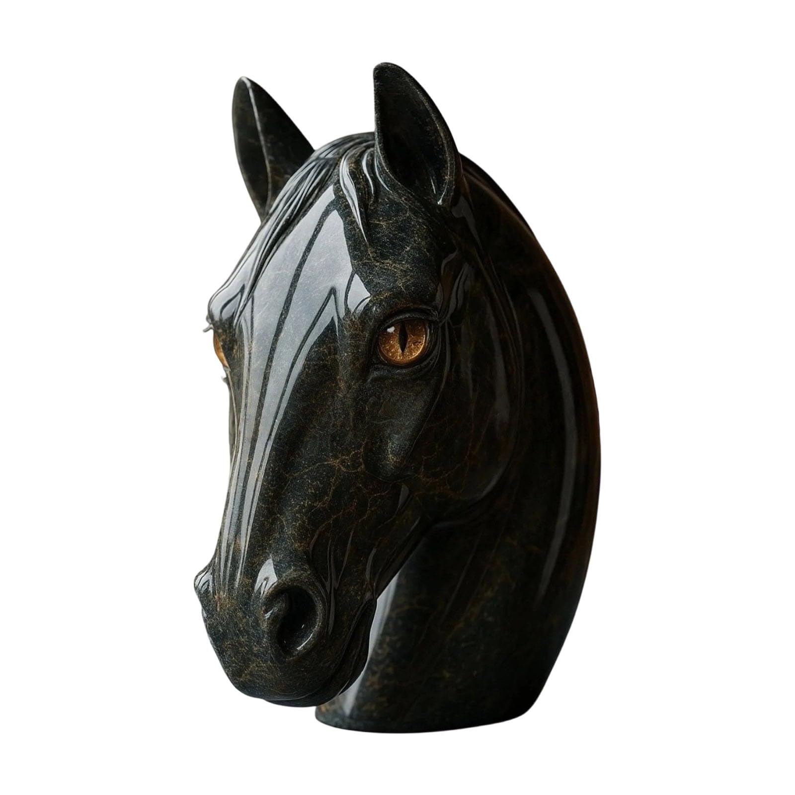 TFAOYS Hand Carved Animal Sculptures Owl/Dog/Horse Figurines Statues Desktop Ornament Collectibles Gift Home Decors Resin Horse Statue