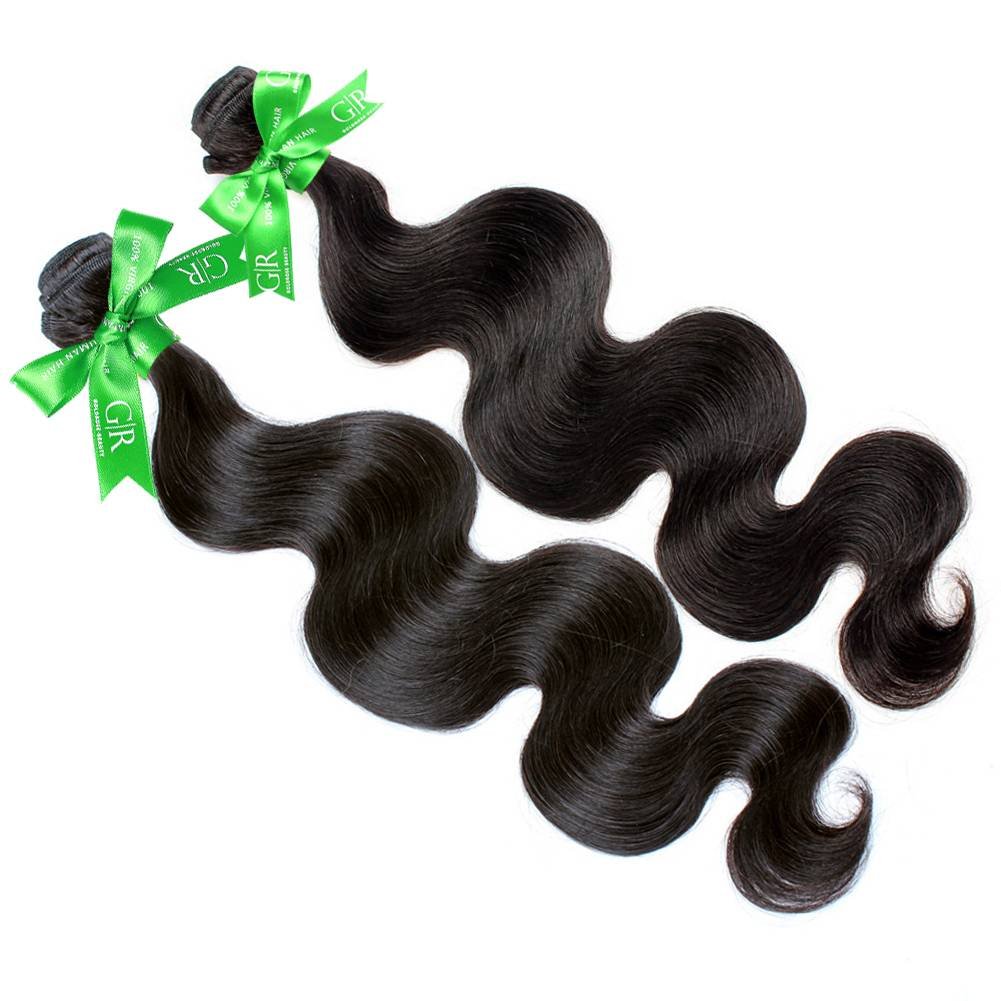 GoldRose Beauty Grade 6A 100% Brazilian Virgin Human Hair Extensions Body Wave,1 Bundle 16 Inches Natural Black Color
