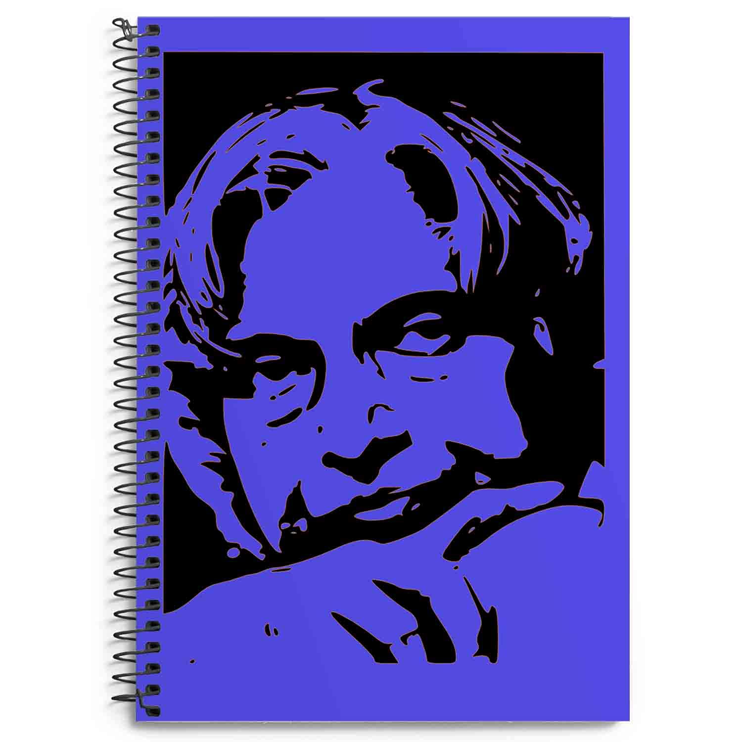 STARCANDY APJ Abdul Kalam Notebook A5 Size Wiro Bound Premium Printed Spiral Diary (80GSM, 180 Ruled Pages, Blue)