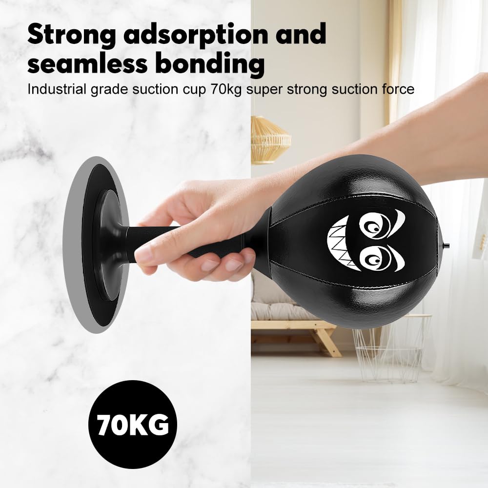 Bola Punching con Ventosa Resistente para Mesa de Oficina y Actividad en Casa para Aliviar el Estrés