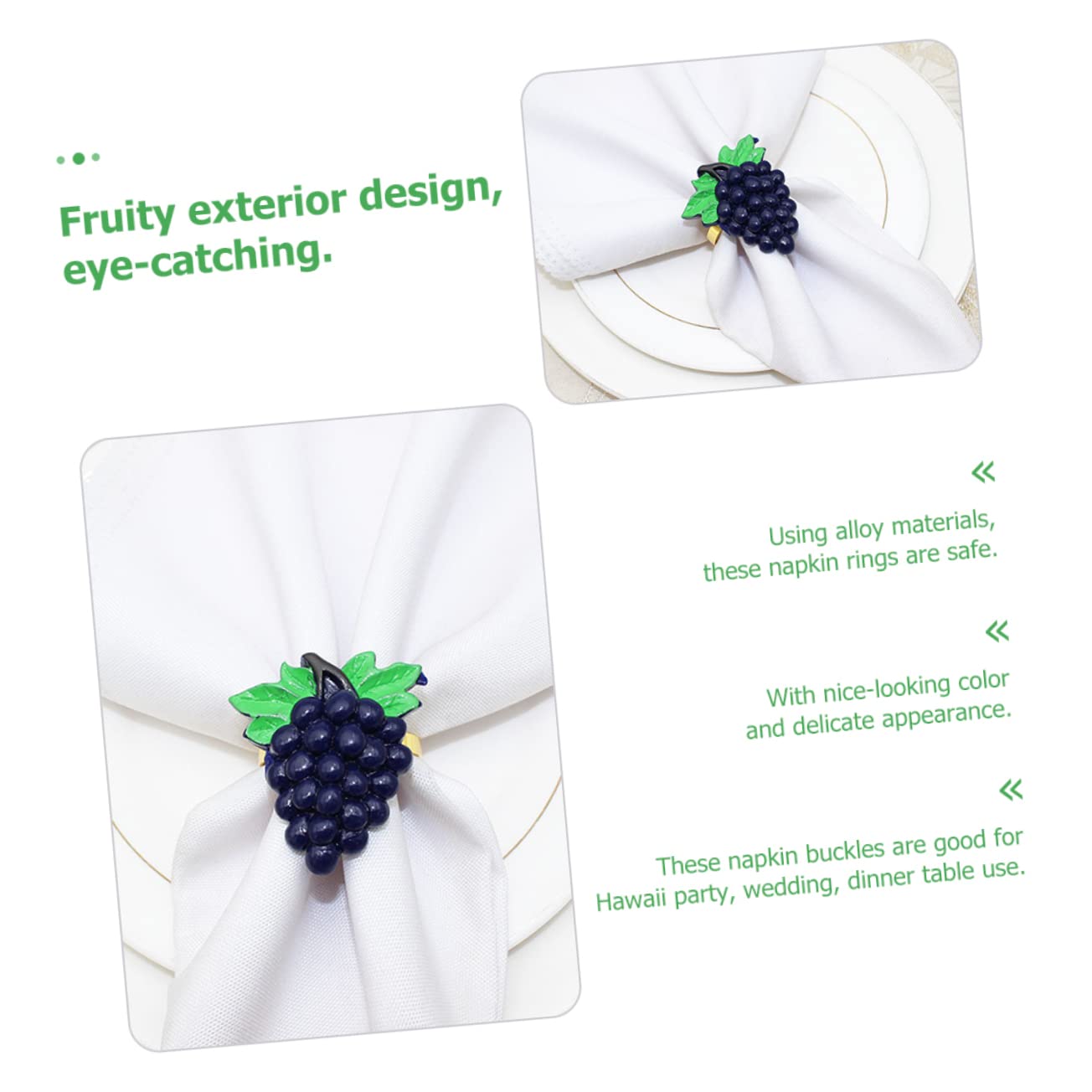 TOPBATHY 20stücke Serviettenringe Obstform Napkin Buckles Für Partys Hochzeiten Und Besondere Anlässe Langlebigem Dekorieren Von Tischgedecken