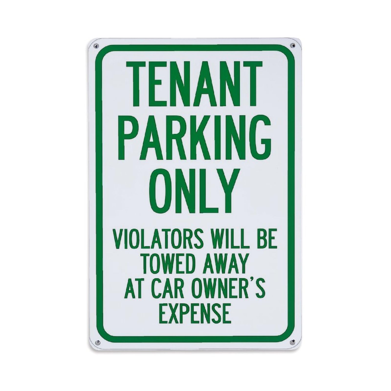 Jdfenggu Vintage Tenant Parking Only Sign Retro Metal Tin Sign, Metal Poster For Bar, Home, Man Cave, Kitchen, Laundry Room Art Decor 8X12 Inch