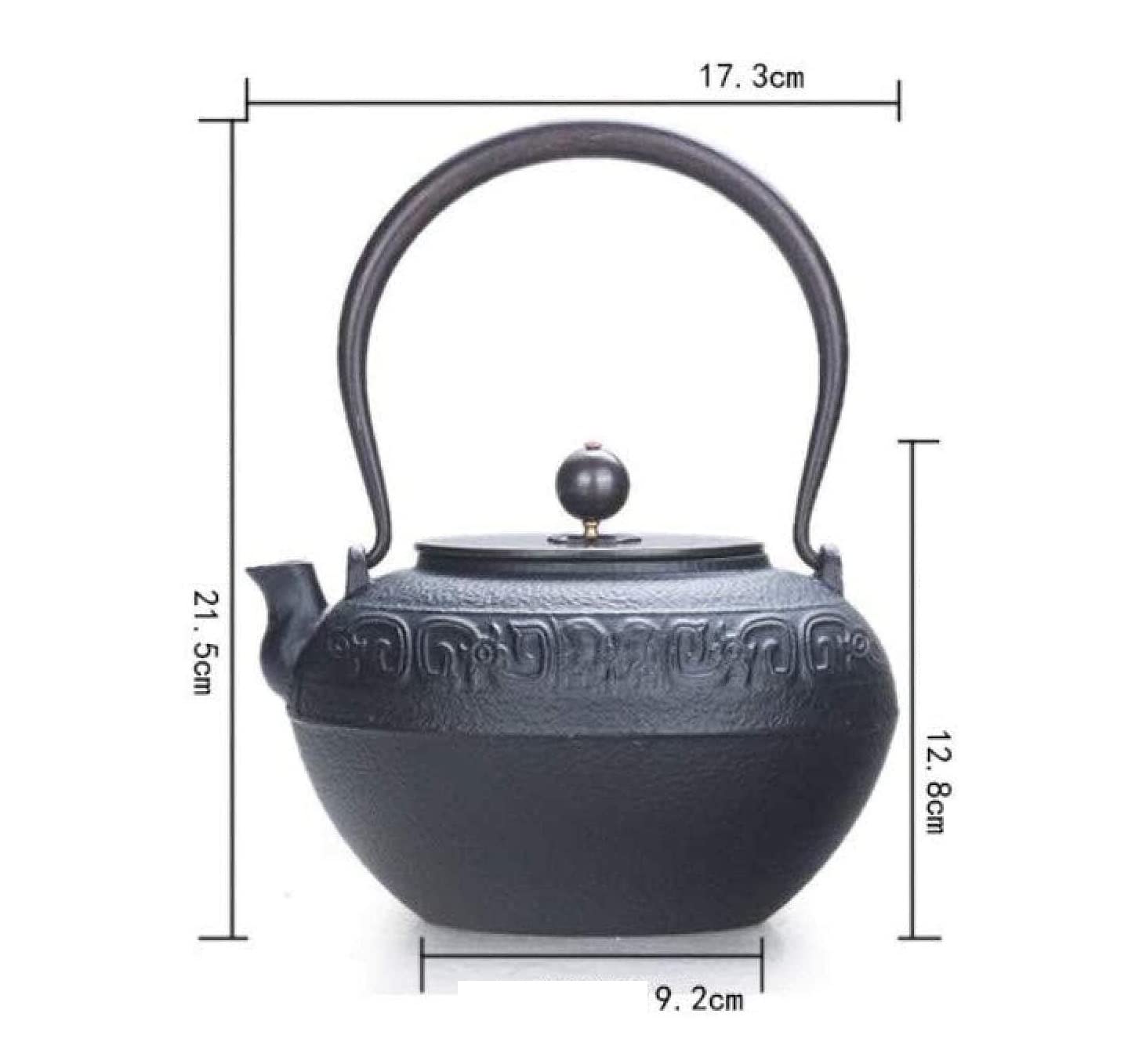 Tetera para Cocina Tetera De Hierro Fundido 47oz/1,4 L, Teteras, Agua Hirviendo Hecha A Mano, Mango Cobre, Cubierta para Los Amantes del Té
