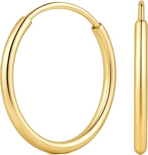 14K Gold Hoop Earrings for Women Gold Huggie Hoop Earrings