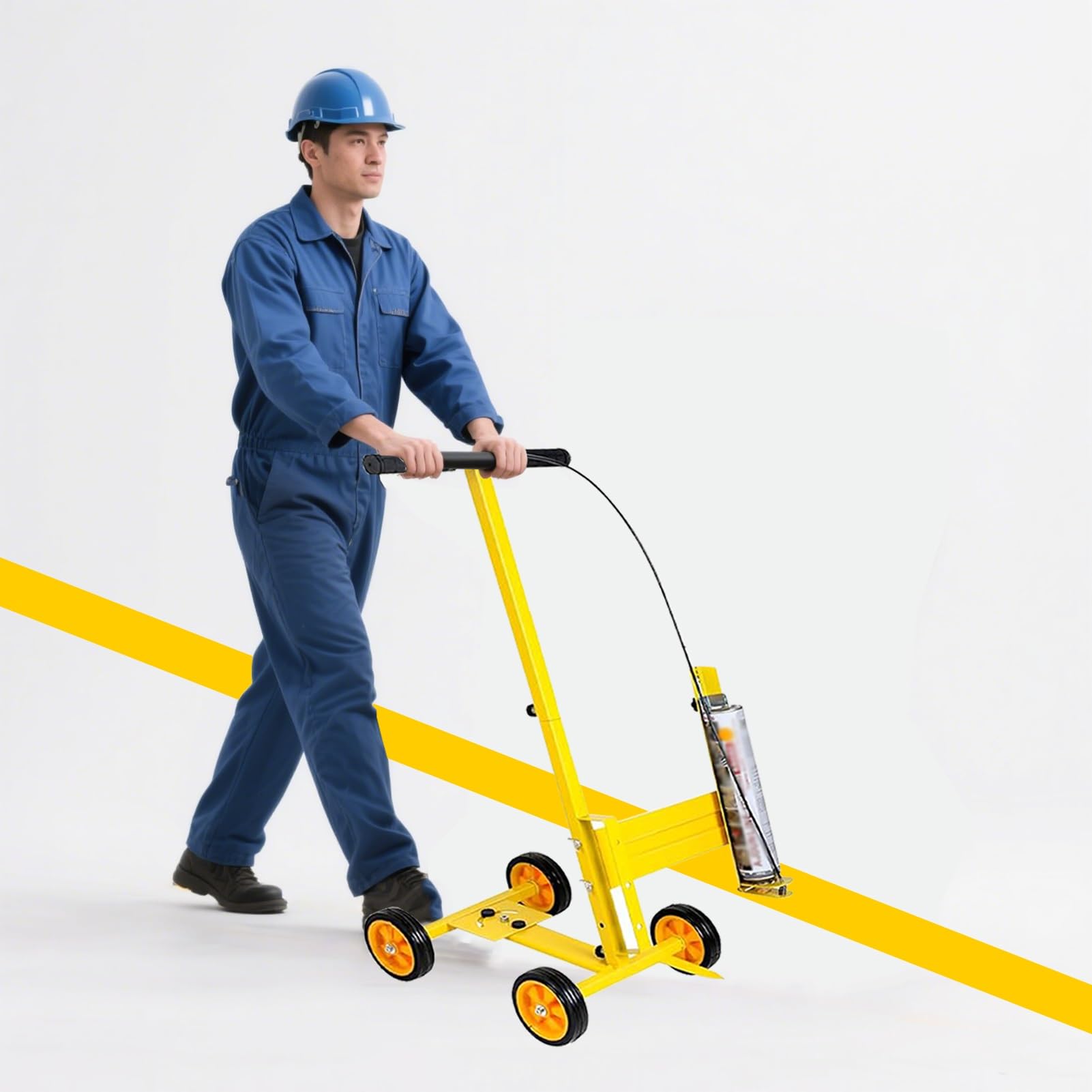 Macchina per Marcatura di Linee Macchina Traccialinee Portatile e a Spinta, Macchina Traccialinee con Larghezza di Linea Regolabile da 5 a 15 Cm, per Traccialinee di Parcheggi di Garage di Fabbriche