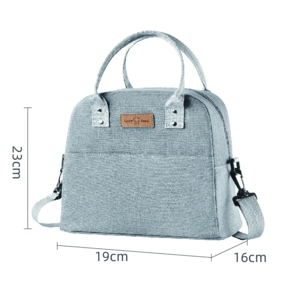 Borsa Termica Pranzo GATG 29x23x16 Cm Blu Con Tracolla E Tasca Frontale | Portapranzo Isolante A Prova Di Perdite