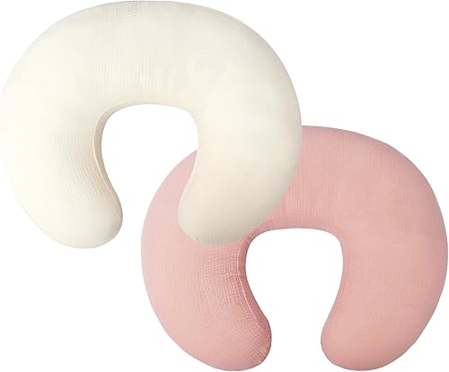 Miniatura 10 de Owlowla Funda de almohada de muselina para lactancia, funda de algodón suave para almohada de lactancia materna para bebé niño niña (trigo)