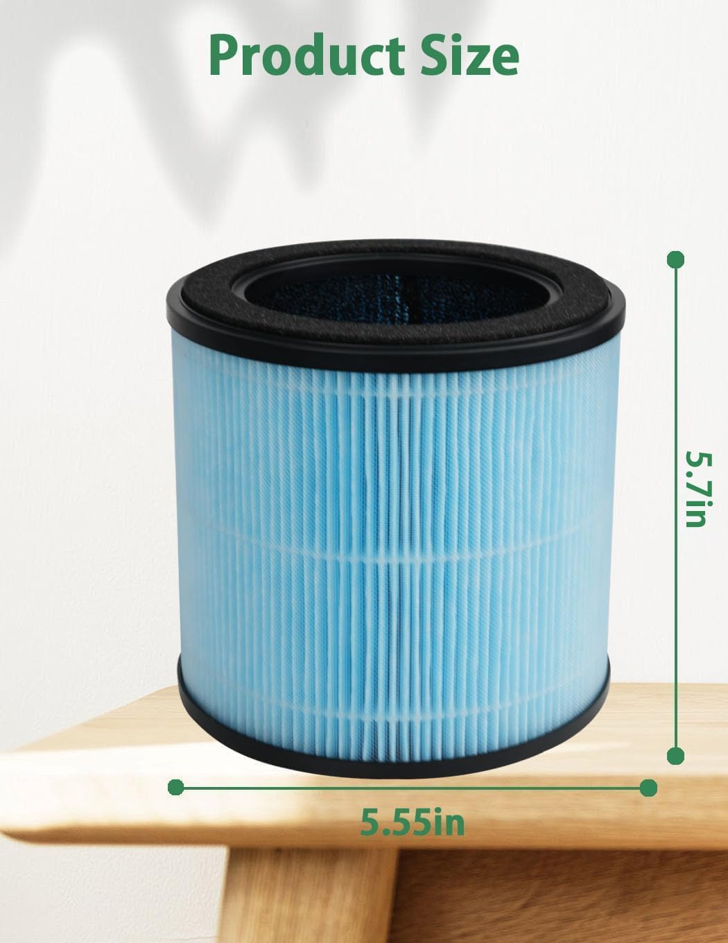 H13 Grade BBT BAMBOOST H201 HEPA Filter Compatible with Homvana H201, TEC.Bean JH50G-M, A Aromacare Air Purifier, High-Efficiency Activated Carbon Filter, 2 Pack