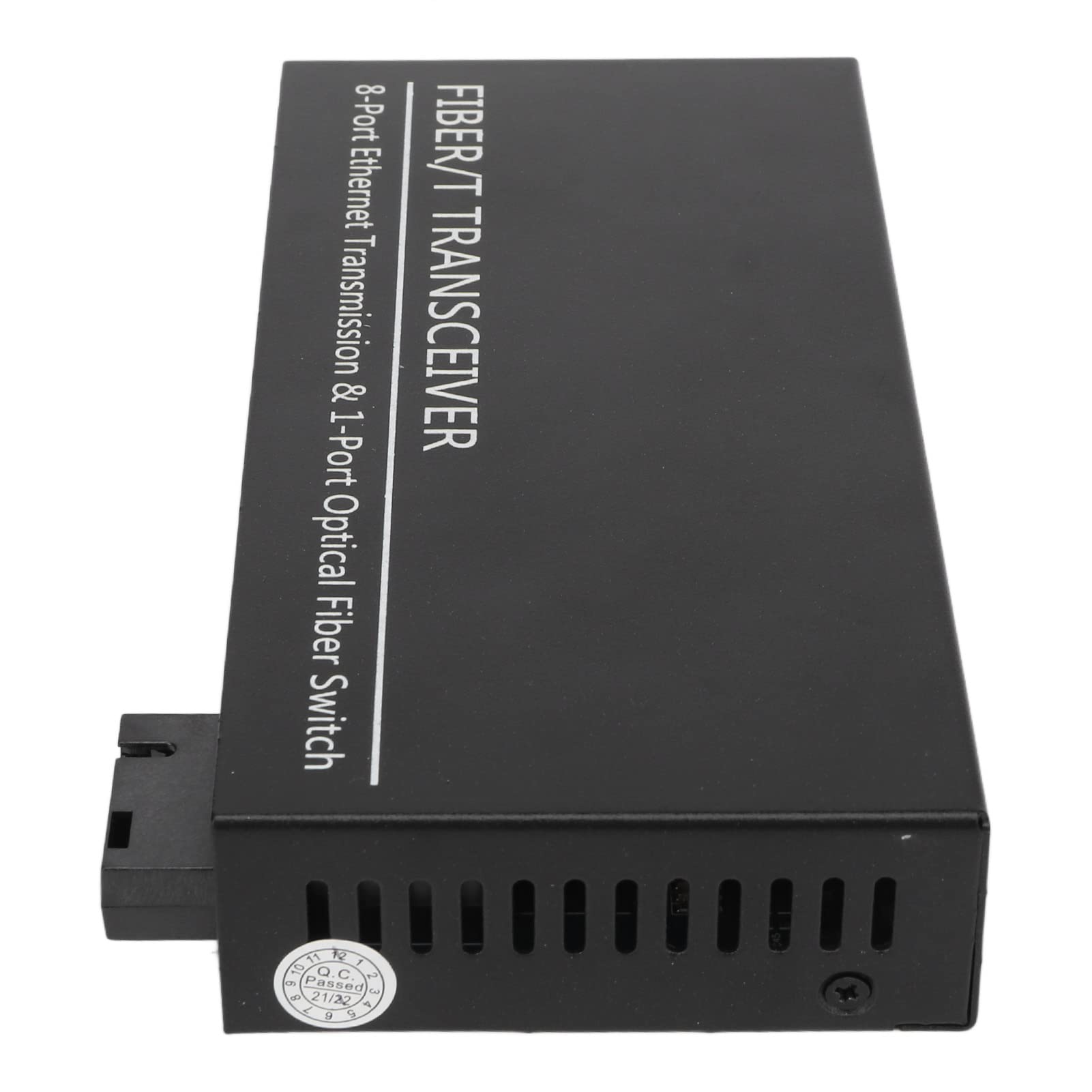 Annadue Convertisseur de Média Fibre SC Monomode Ethernet, 10/100Base-Tx vers 100Base-FX, Jusqu'à 25 Km, 1 Port Optique 8 Ports Électriques, Émetteur-Récepteur Fibre Tx1310nm RX1550nm