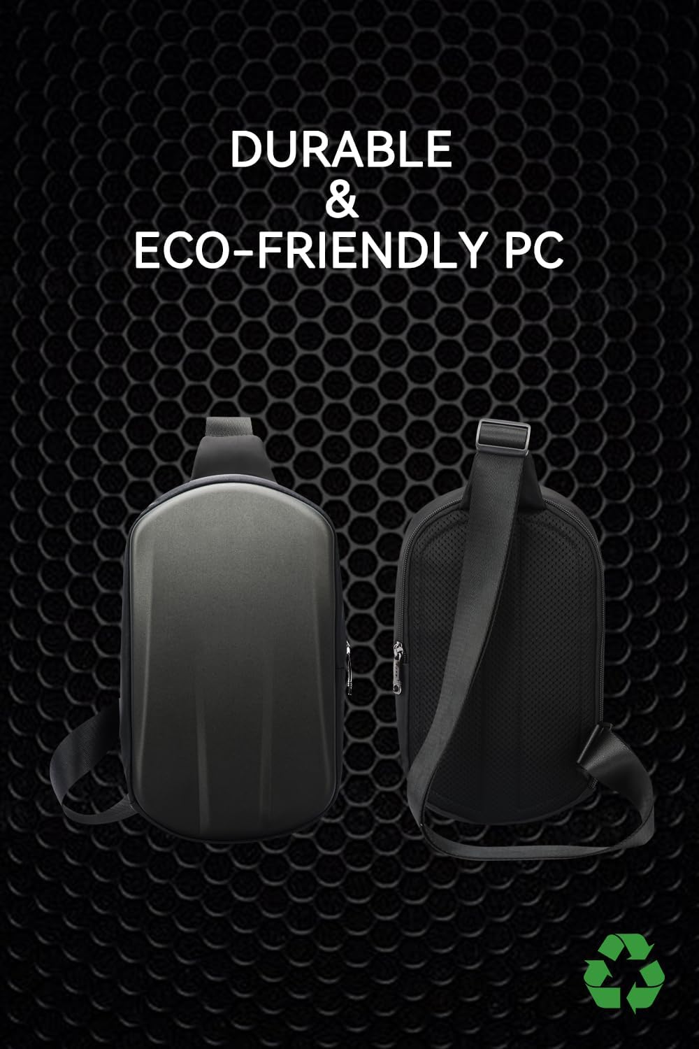 BOPai Hard Shell Crossbody Bag for Men Sling Shoulder Handbag - Image 4