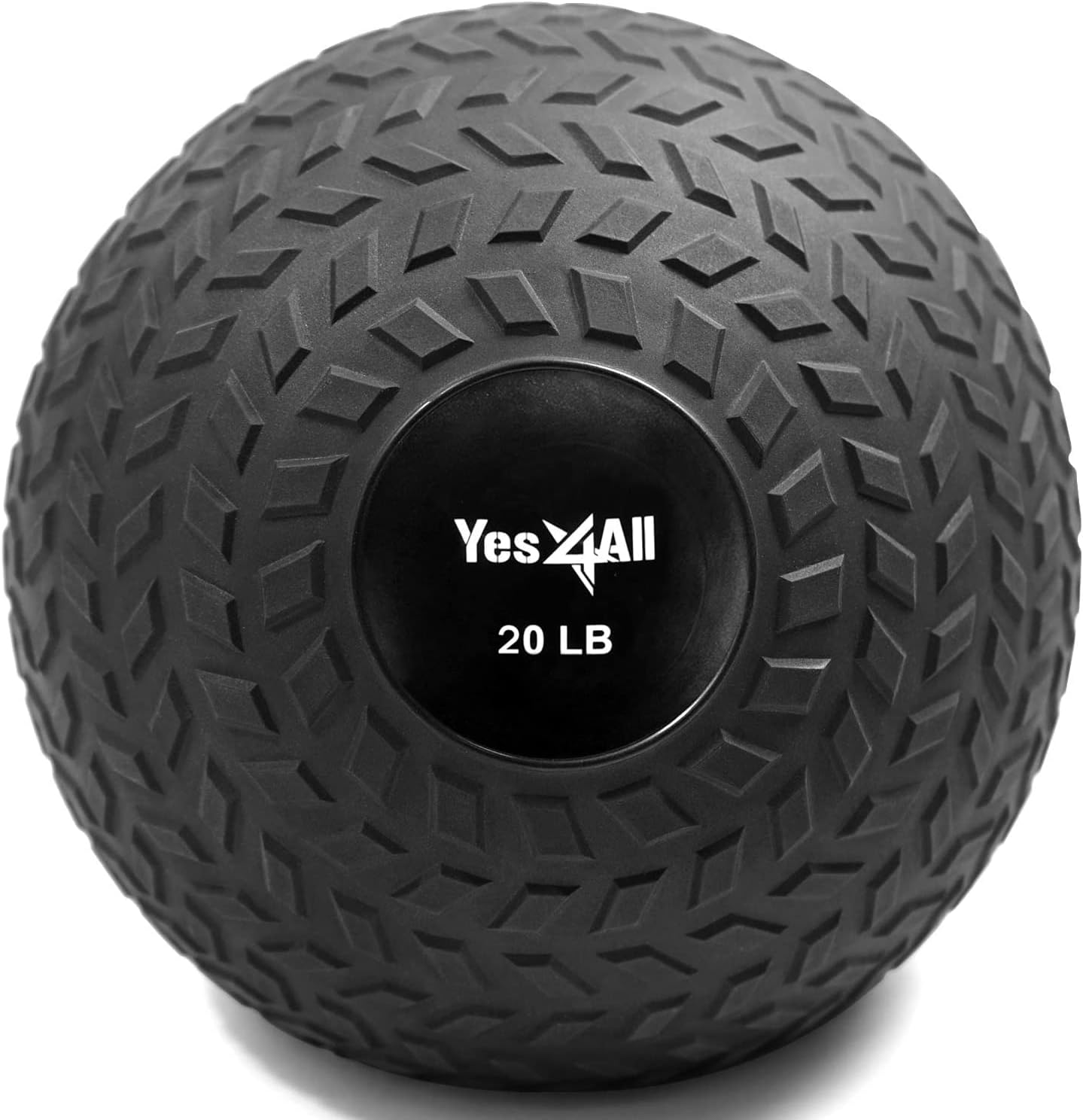 Yes4All 20 lbs Slam Ball for Strength, Power and Crossfit Workout - Fitness Exercise Ball with Grip Tread & Durable Rubber Shell (20 Lbs, Black) : Sports & Outdoors