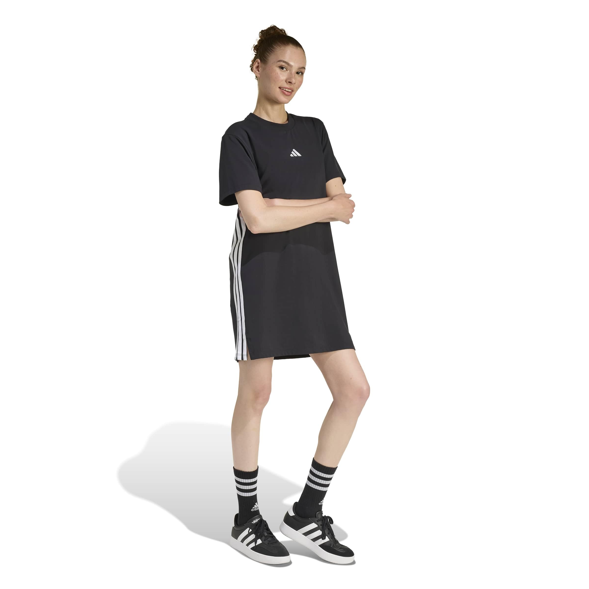 adidas Women's Vestido Camiseta Essentials 3 Stripes