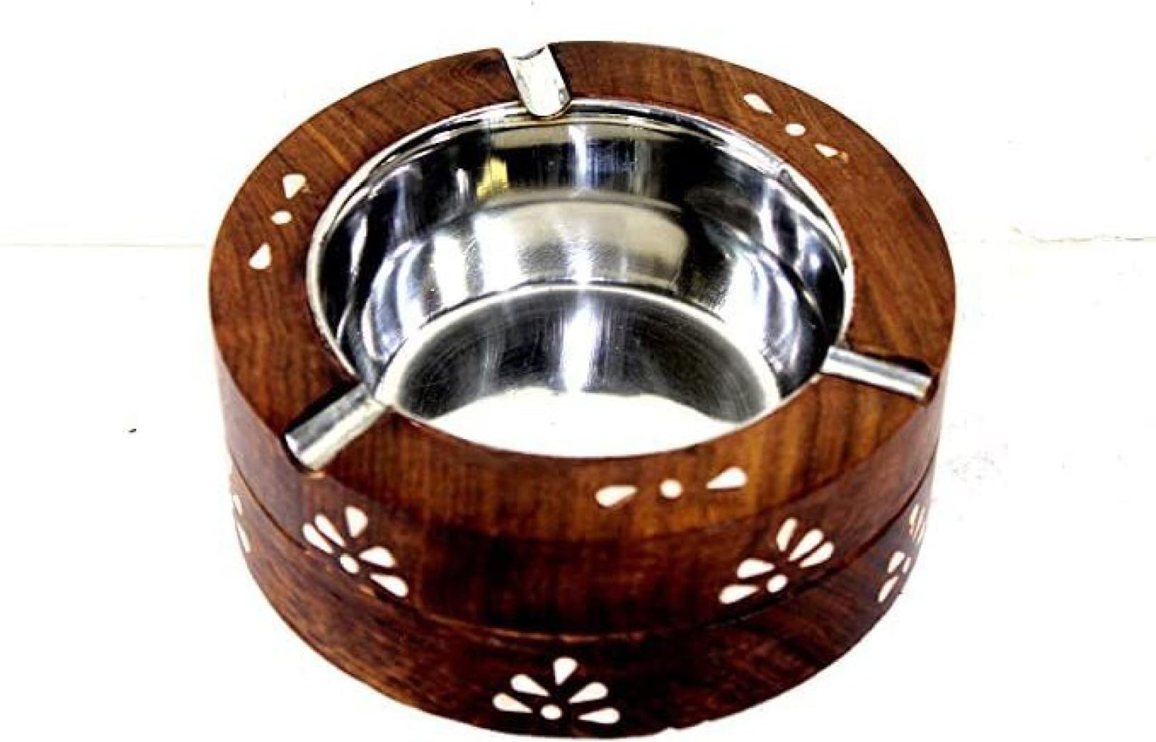 AGARWAL CRAFT PALACE Wooden Cigarette Ashtray, Sheesham Wood AshTray, Smoke Ash Holder, Tabletop Ash Catcher for Outdoors and Indoors, Smoking Ashtray for Home, Bar, Office & Car, Gift for Smokers-picture-20