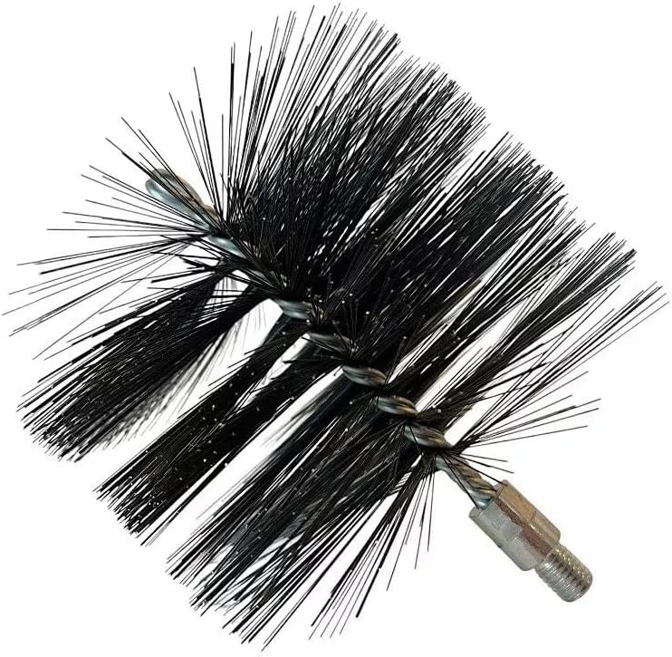 for Stove and Fireplace 6 Metal Bristle Brush, Flue Pipe Chimney Vent Cleaning