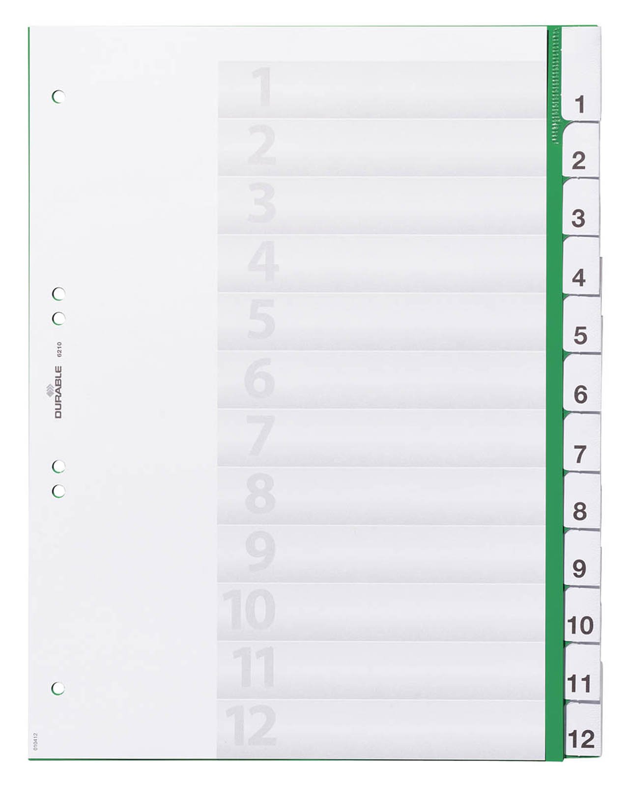 Registro Leitz Con Tasti A-Z - Cartoncino Bianco, 21 Fogli, Pratico Per Archivio E Ufficio