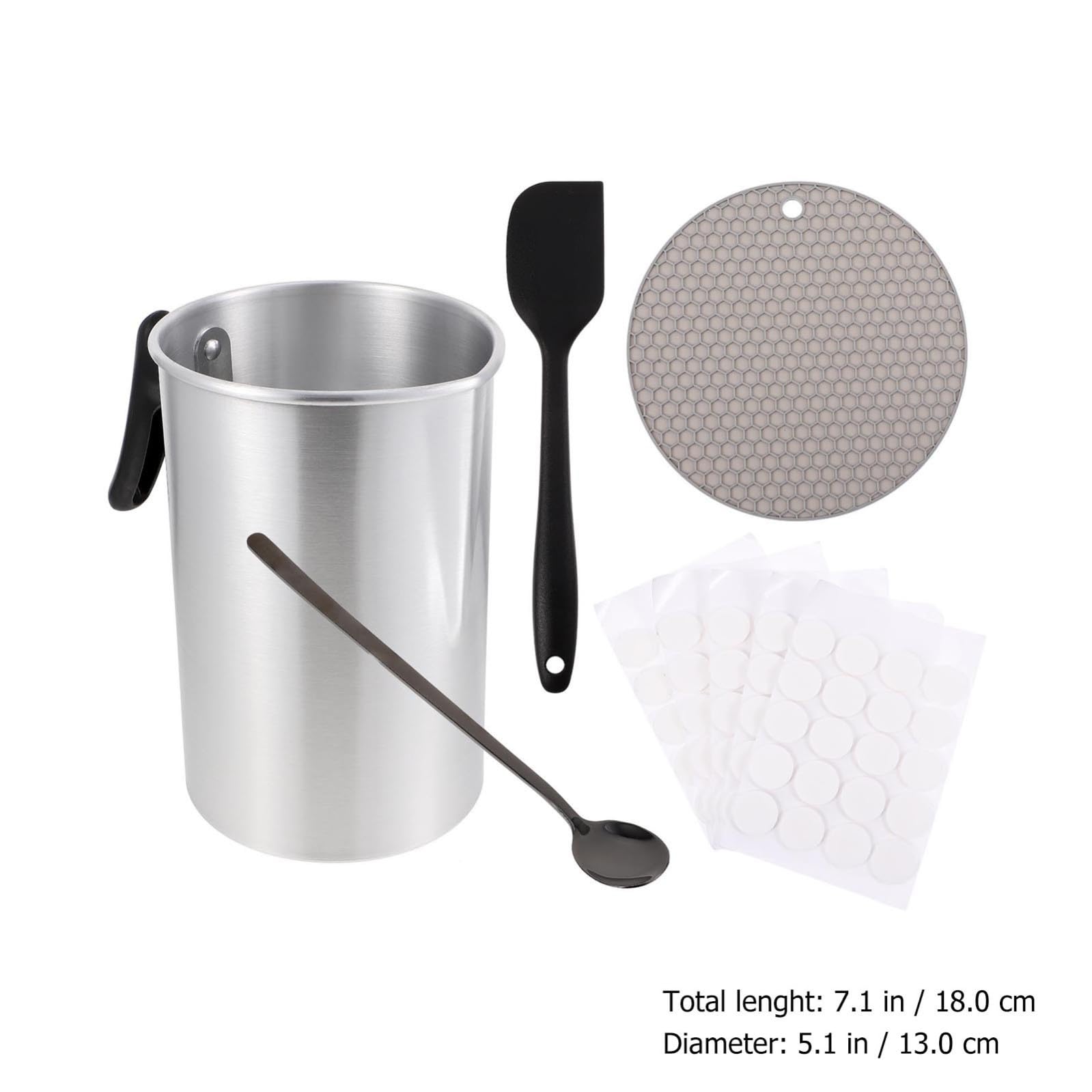 PACKOVE Set per Creare Candele Fai da Te in Acciaio Inossidabile da 3 Litri Brocca Antigoccia per Principianti e Professionisti in Occasioni Speciali Colore Casuale
