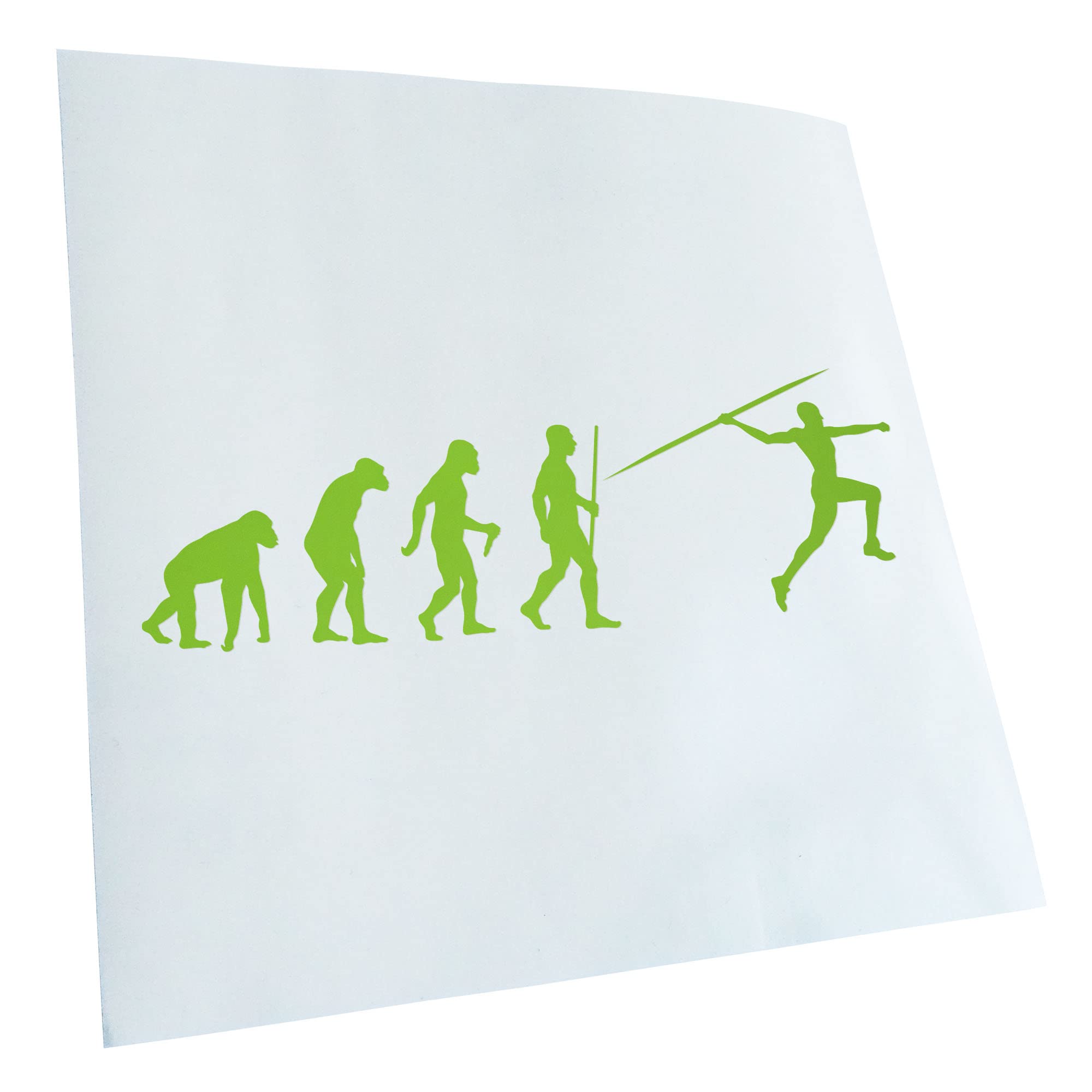 Kiwistar Green 63 - Car Sticker - Javelin Throw Evolution - Lime Green - 24 X 8 Cm - Rear Window Car Sticker Weatherproof For Car Truck Moped Truck - Sticker Exterior Self-Adhesive Tuning Accessories For