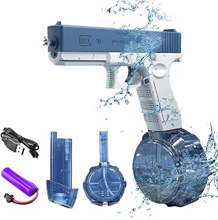 Gobesty Electric Water Guns for Adults and Children, One-Touch Automatic Electric Water Pistols, Max Range 32 FT, Powerful Water Gun Electric, Squirt Guns, 434CC+58CC Large Capacity Water Gun Toys